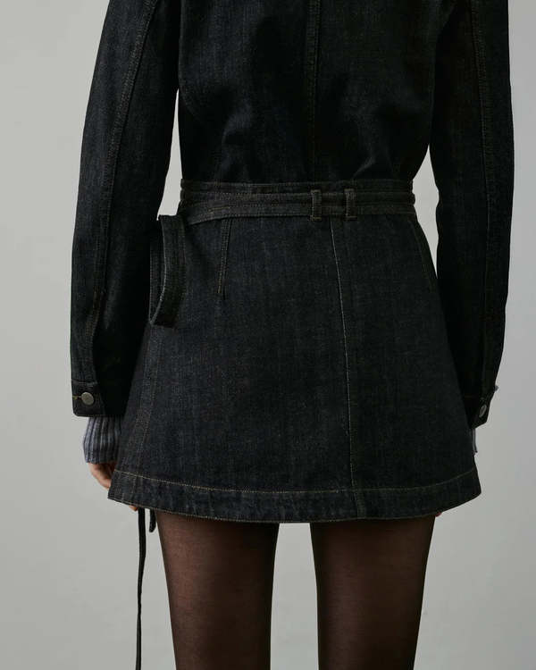 Soeur Eloise Skirt - Dark Wash Denim | Garmentory