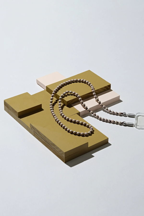 OSSA NEW YORK Wood Crossbody Bag - Cement