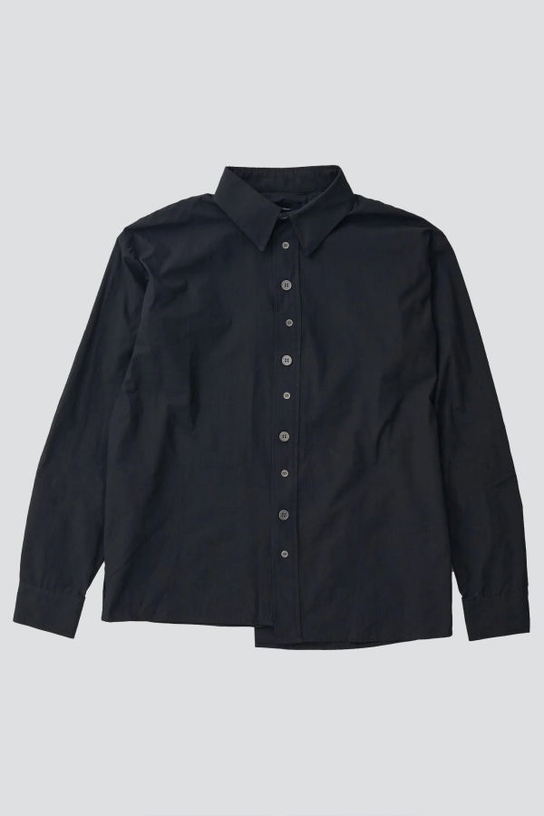 Burrough Asymmetric Shirt - Black