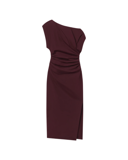 SAYAKA DAVIS Tucked Cocoon Dress ダークネイビー Tucked Cocoon Dress in Eggplant – SAYAKA DAVIS NEW YORK