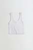 Asher Raya Crop Tank - White - Thumbnail 2