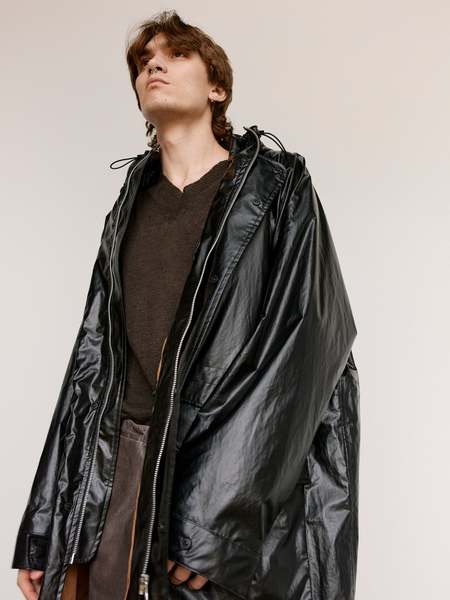 ジャケット・アウター OUR LEGACY SCOOTA COAT BLACK DRAPE TECH Our Legacy Black Scoota Coat Our Legacy