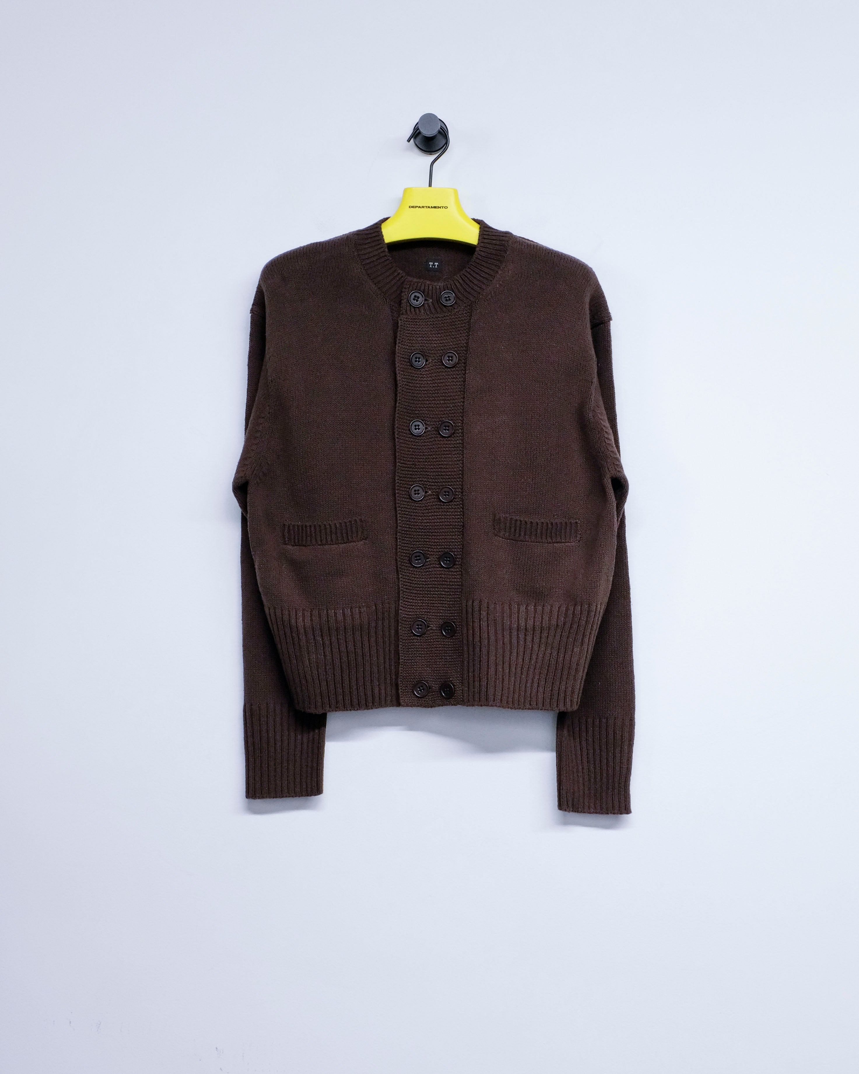 Taiga Takahashi Lot.506 Brown Silk DB Cardigan | Garmentory