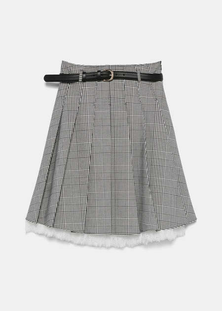 スカート SELF PORTRAIT PRINCE OF WALES CHECK PLEATED MIDI SKIRT Prince Of Wales Check Pleated Midi Skirt – self-portrait