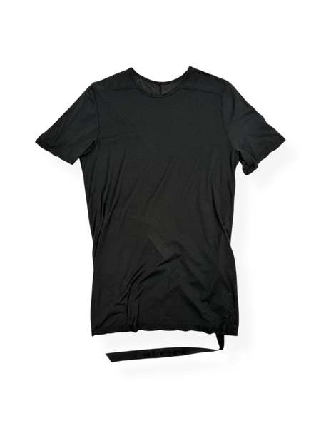 Tシャツ・カットソー RICK OWENS FLAG CROP HABOTAI TOP Rick Owens Flag Crop Habotai Black Cotton Silk Top | ShopSimon