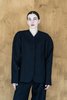 K M by L A N G E Temriava Minimalist Wool Jacket - Dark Midnight Navy - Thumbnail 2