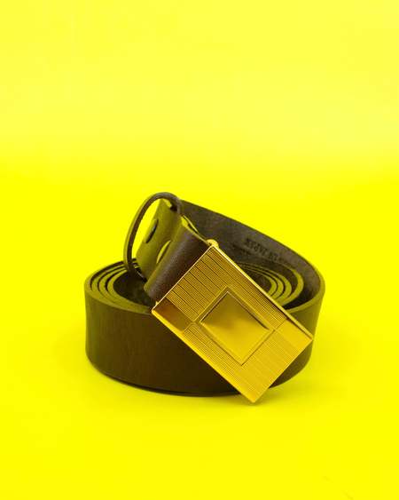 Taiga Takahashi Cow Leather LOT. 003 Hickok Belt - Mud Dyed