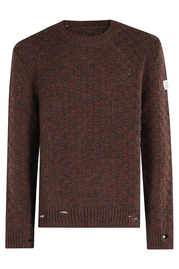 MM6 Maison Margiela Crewneck Sweater - Brown Multi