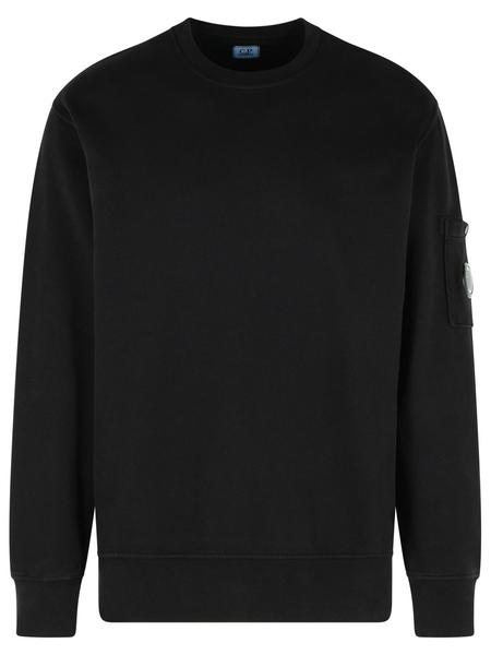 C.P. Company Sweatshirts Polo Collar In Light Fleece - Black