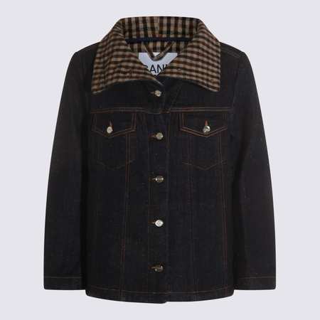 GANNI Oversized Denim Jacket - Pink Tulle | Garmentory