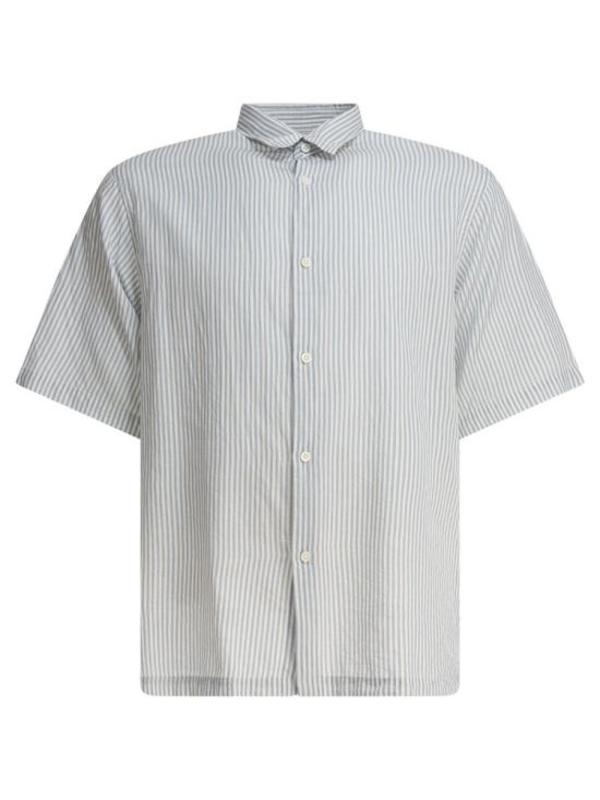 KAPTAIN SUNSHINE Short-Sleeve Shirt - Blue Stripe