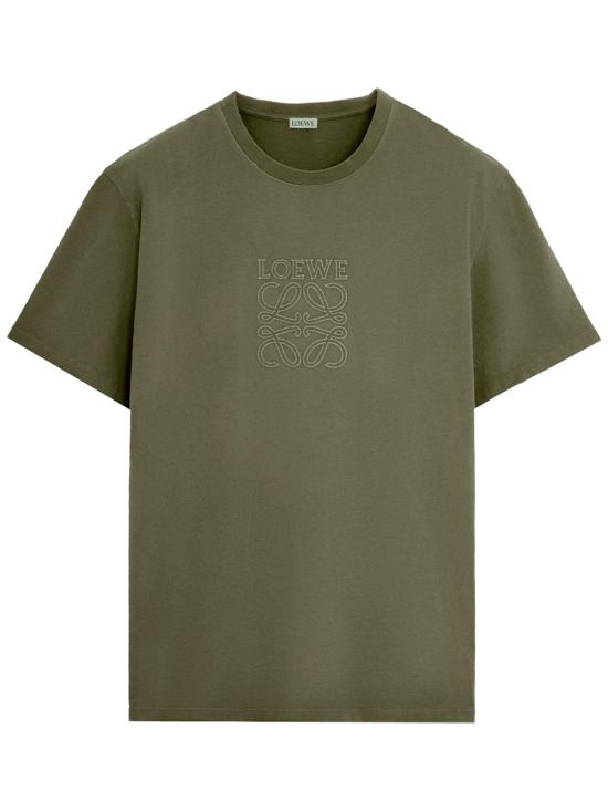 ★お正月セール★LOEWE ミントグリーン 半袖Tシャツ LOEWE Logo-embroidered cotton T-shirt | Harvey Nichols