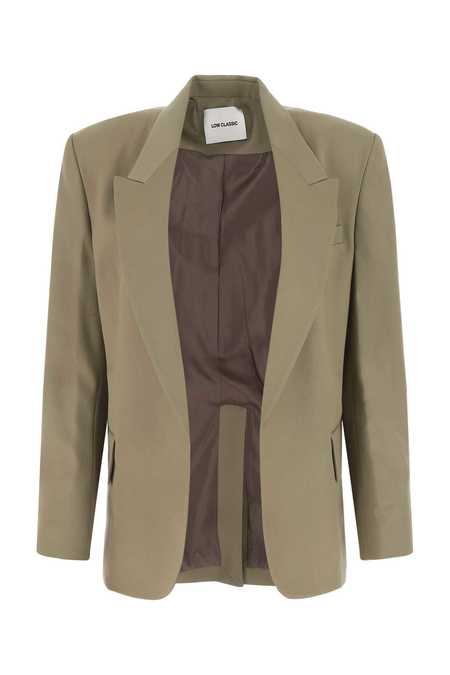 LOW CLASSIC Oversized Wool Coat - Grey Melange | Garmentory