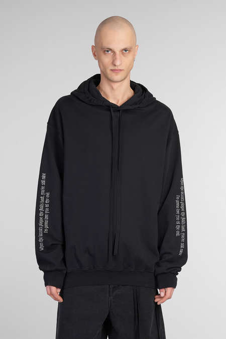 【関税込み】Ann Demeulemeester フーディ & ジップアップ Ann Demeulemeester Cotton Zip Up Hoodie - Black | Garmentory