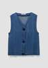 Beaumont Organic Jovie-Leigh Denim Vest - Blue - Thumbnail 4