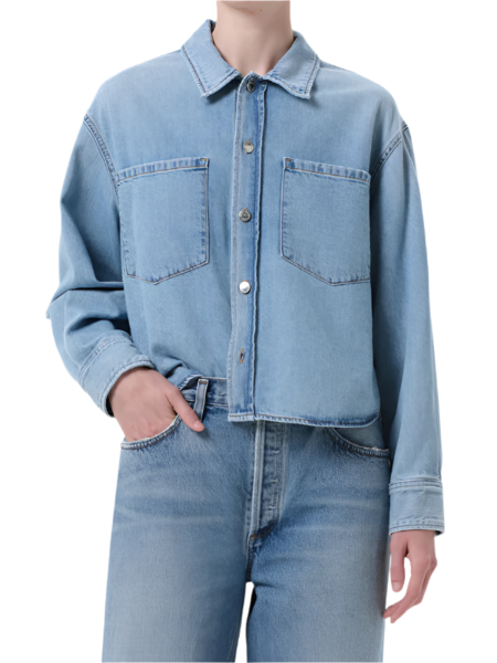 The Attico Diana Shirt - Light Blue/White | Garmentory