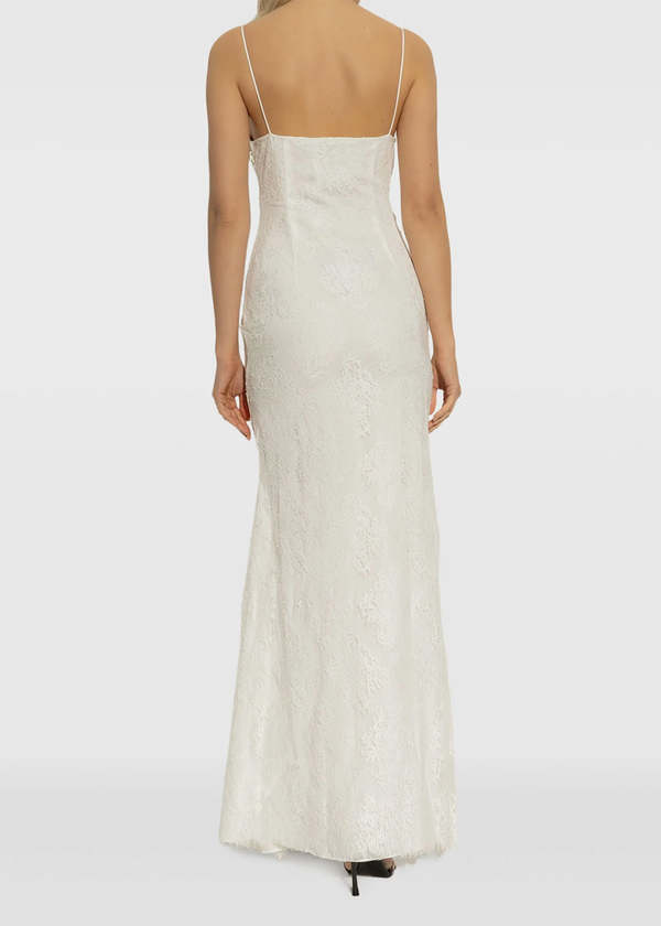 Self-Portrait Strappy Floral Lace Maxi Dress - White | Garmentory Self-Portrait Strappy Floral Lace Maxi Dress - White | Garmentory