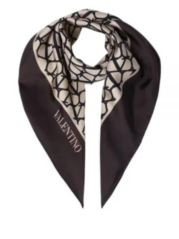 Valentino Garavani Scarf - Beige Nero Tabacco