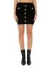Balmain EF1LB290KB070PA Mini Skirt - Black - Thumbnail 1