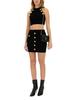 Balmain EF1LB290KB070PA Mini Skirt - Black - Thumbnail 2