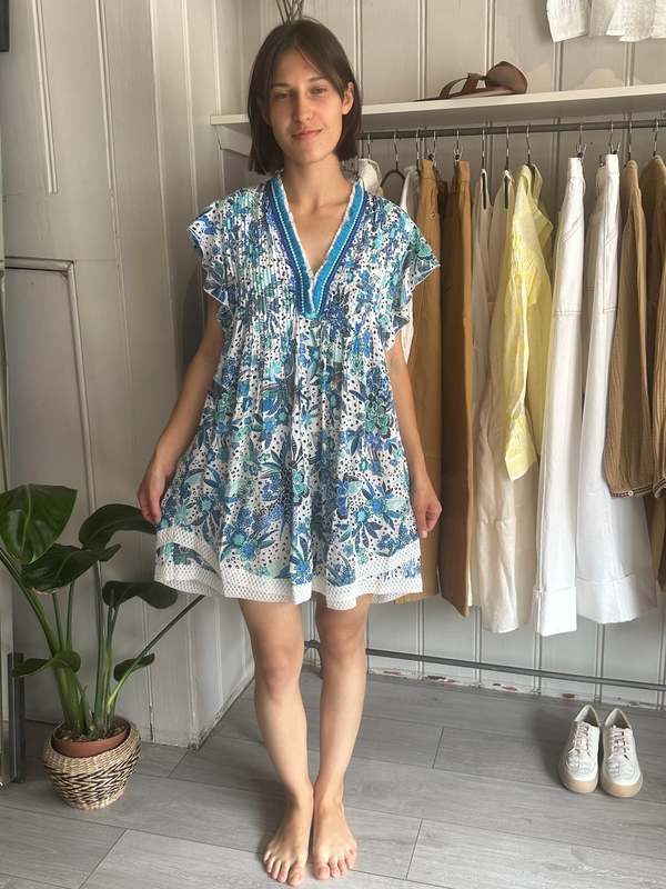 white christmas dresses Poupette St Barth Coco Pink Wings Flower Mini Dress main image 0