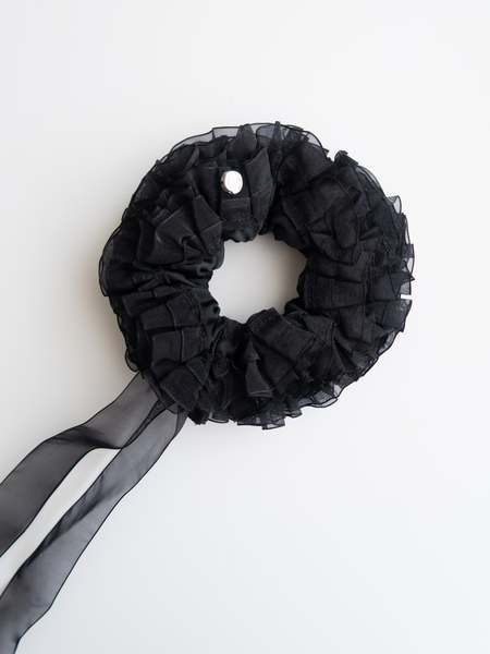 【関税込み】Sandy Liang ブラック Recital ヘアバンド Sandy Liang Black Recital Headband Sandy Liang
