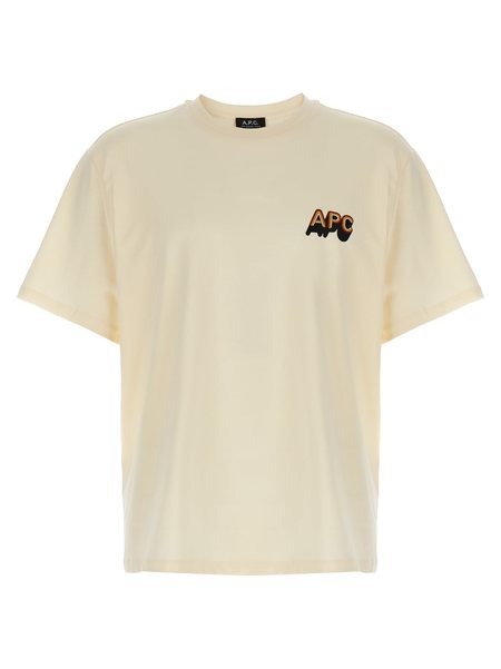 【送料&関税込】A.P.C. T Shirt Boxy Leo A.P.C. Boxy Leo T-Shirt - Aab White | Garmentory