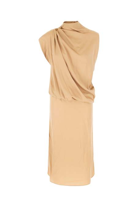 Fabiana Filippi Knit Dress With Lace Hemline - Beige