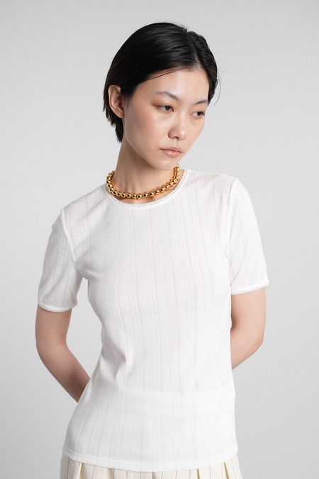 Anine Bing ASHTON SERPENT TEE - Washed Black | Garmentory