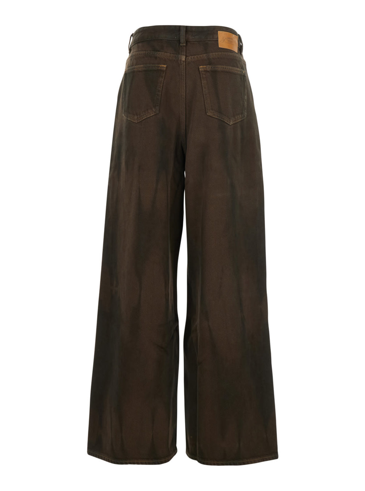 Ganni Overdyed Heavy Denim Baggy Jeans - Brown | Garmentory