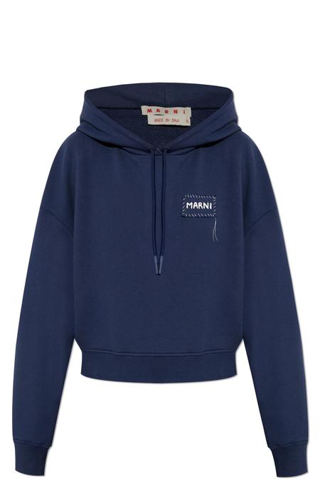 トップス Marni Logo Printed Cropped Hoodie Buy Marni Logo Cropped Hoodie 'Black' - FLJE0176X0 UTC275