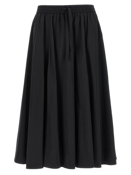Vintage Kenzo 90s Silk Skirt - Black/Multicolour | Garmentory