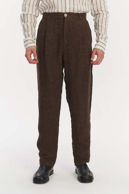 スーツ 23ss Hard Twist Wool Viyella Slacks 4 Auralee Hard Twist Wool Viyella Slacks - Black | Garmentory