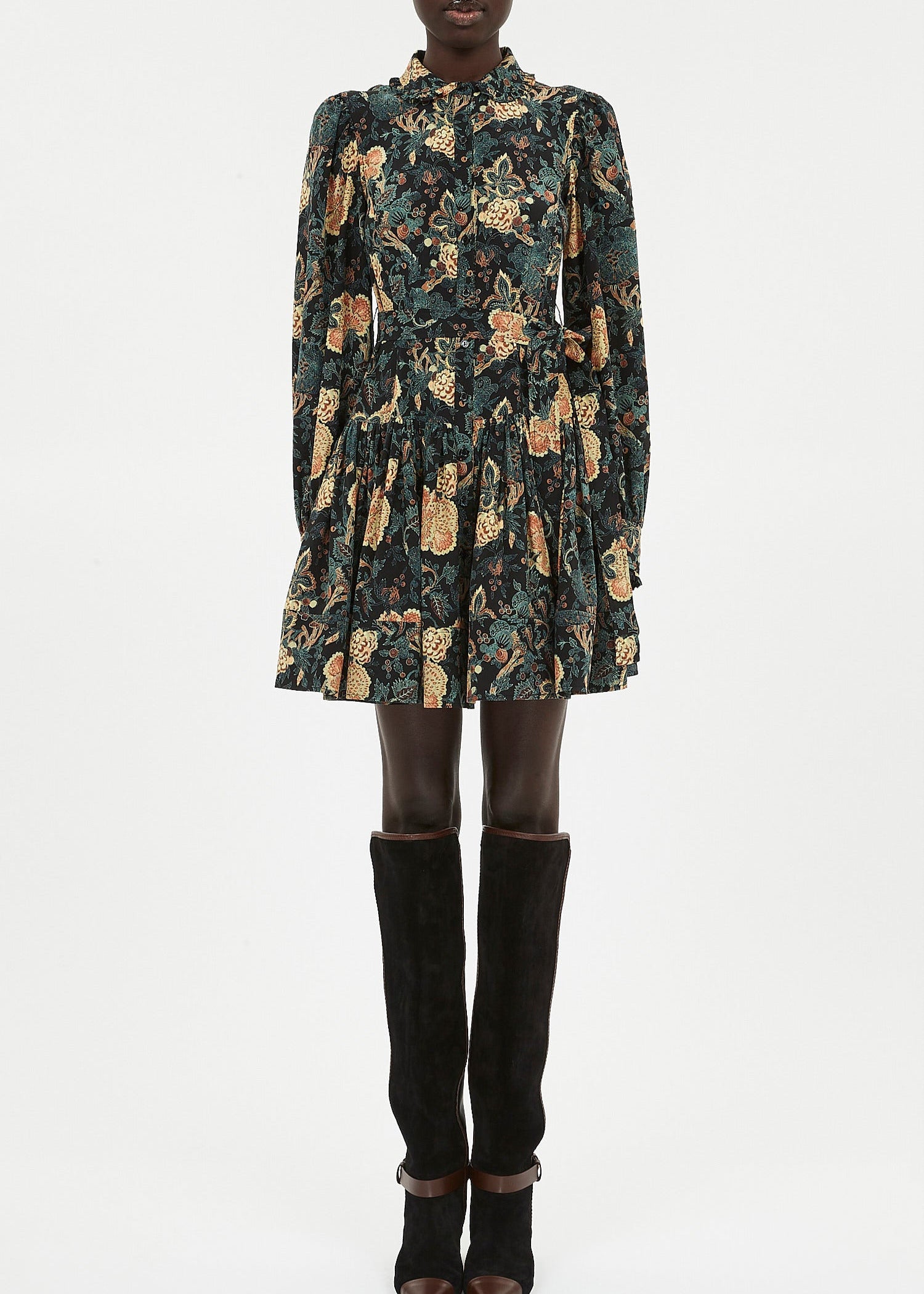 ulla johnson simona silk long sleeve mini dress Ulla Johnson Simona Silk Long Sleeve Mini Dress