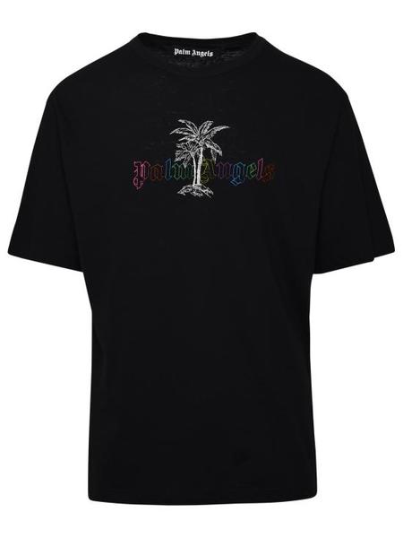 Tシャツ Palm Angels sale Palm Angels Logo Printed Crewneck T-Shirt | Saks Fifth Avenue