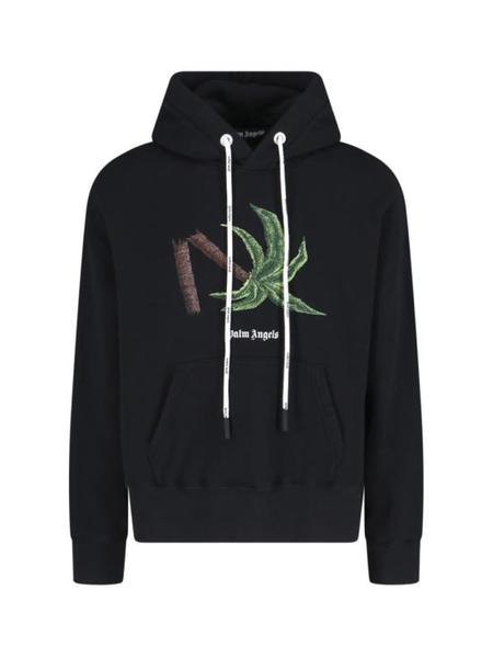 Palm Angels Bald Eagle America Hoodie - Aop Black | Garmentory