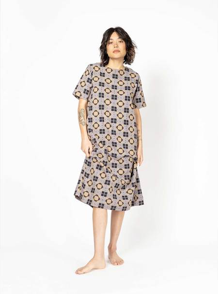 ワンピース MALIPARMI Woman Dress Blue JF664870230 D8053 Maliparmi-Silky-Bouquet-Dress-