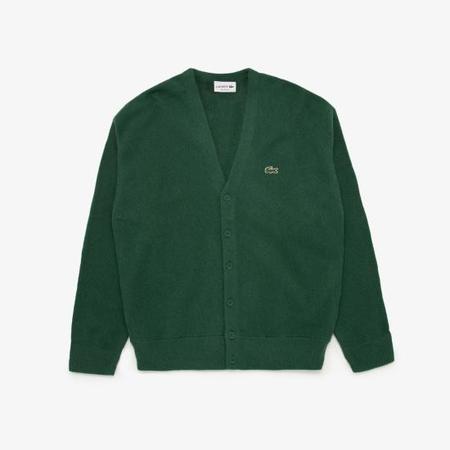 LACOSTE Unisex New Classic Buttoned Cotton Blend Cardigan