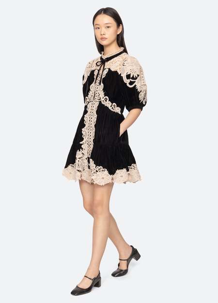 Sea NY NOHR QUILT SHORT SLEEVE TUNIC DRESS - MULTI | Garmentory