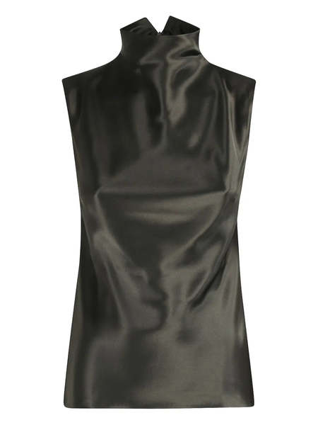 Nanushka Black Stretch Viscose Blend Shirt - Blackcreme