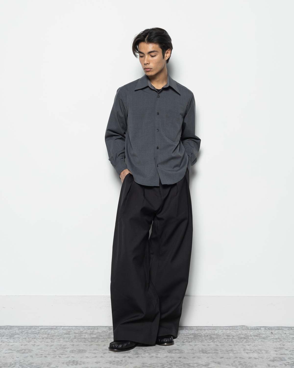 COMMON DIVISOR Basel Triple Pleated Pants W/P Pants | Garmentory