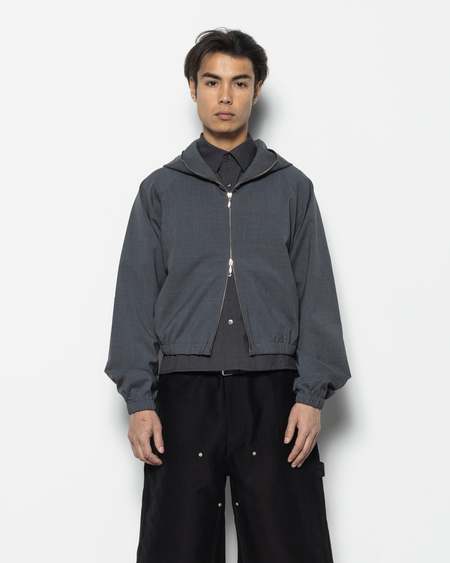 COMMON DIVISOR Vale Stand Collar Jacket - Black Denim