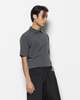 hypegolf PAF Half-Zip Polo T-Shirt - Charcoal - Thumbnail 2