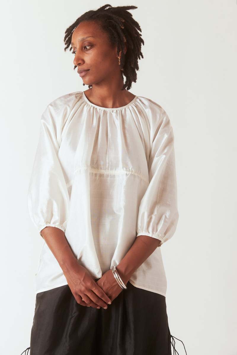 Bunon Back Button Blouse | Garmentory