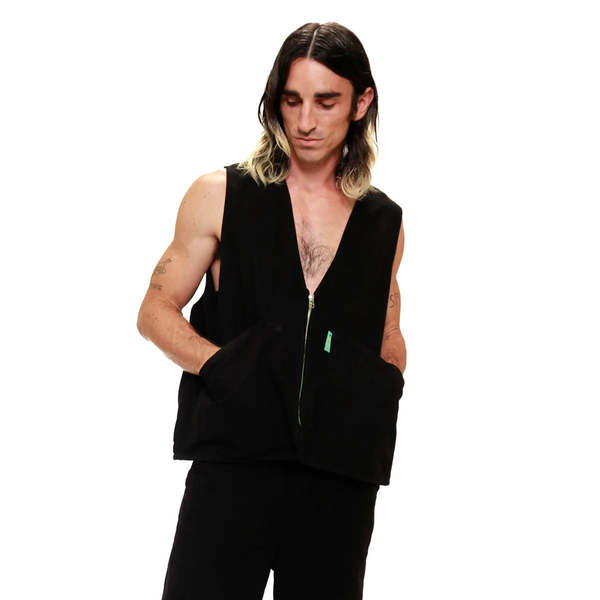 Meals Work Vest - Licorice Black/Blue Cheese Meals Work Vest - Licorice Black/Blue Cheese
