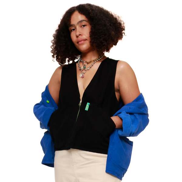 Meals Work Vest - Licorice Black/Blue Cheese Meals Work Vest - Licorice Black/Blue Cheese