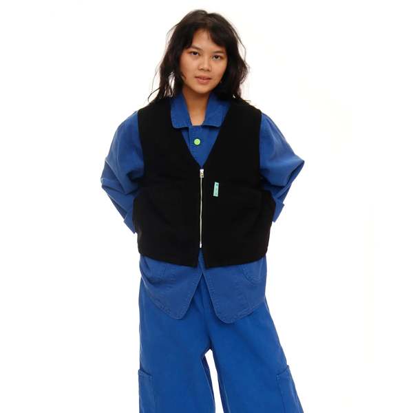 Meals Work Vest - Licorice Black/Blue Cheese Meals Work Vest - Licorice Black/Blue Cheese