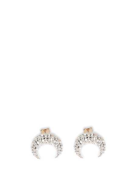 【関税込み】Regenerated Buttons Moon Earring - Marine Serre Marine Serre – Regenerated Buttons Moon Earrings Gold