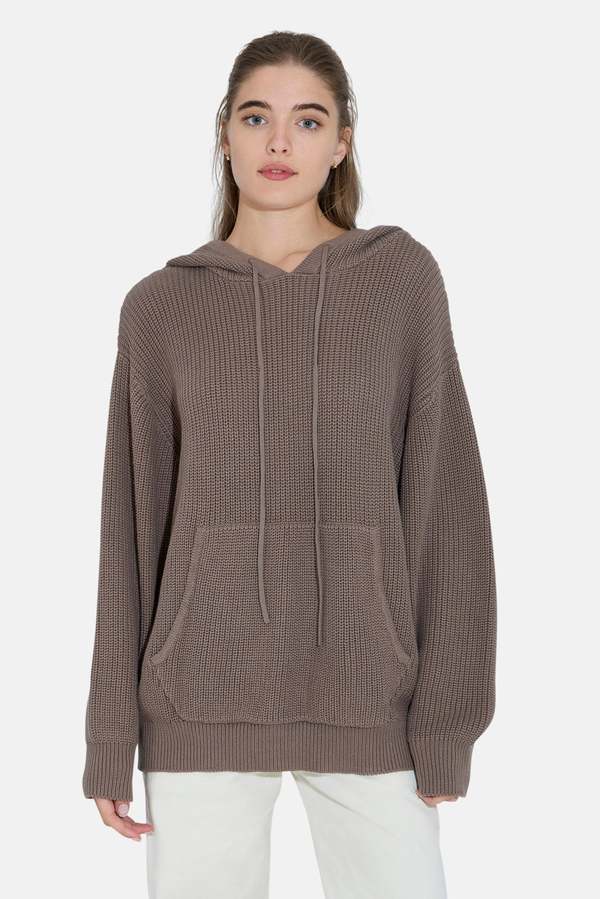 Blue&Cream Perry Ribbed Hoodie