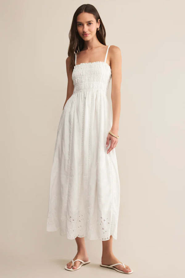 knee length dresses for ladies Vine Embroidered Midi Dress main image 1